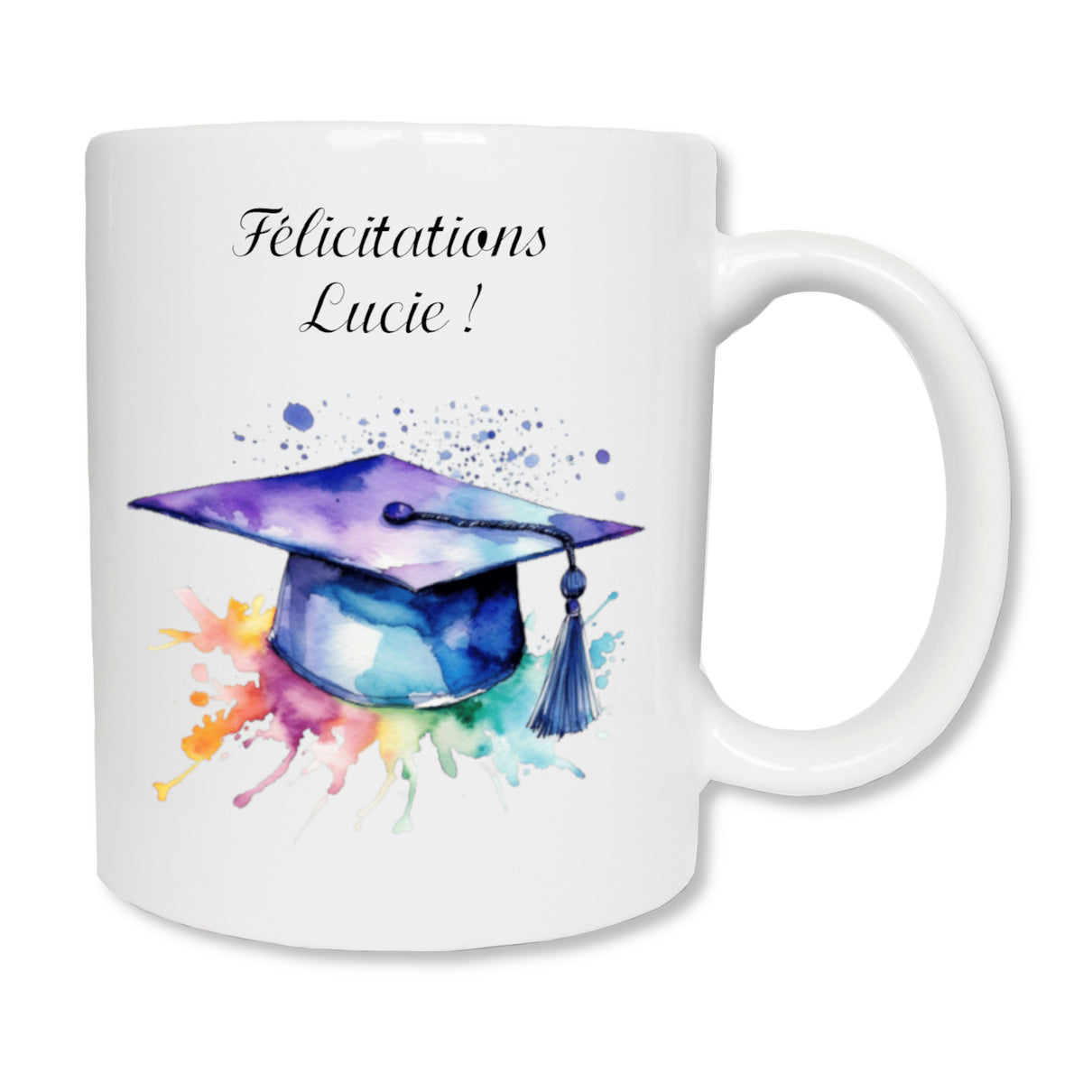 Mug personnalisé remise de diplôme avec prénom - cadeau étudiant diplôme