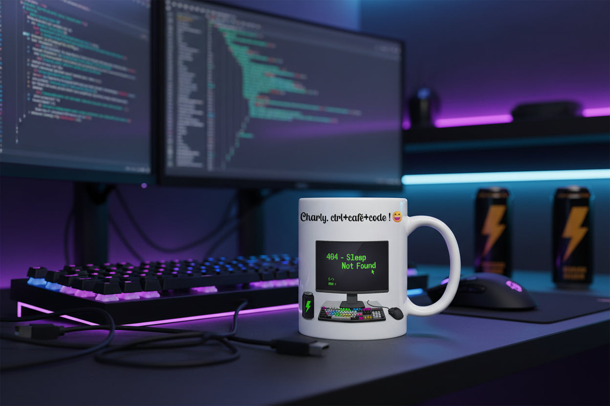 Mug personnalisé geek avec prénom - cadeau geek gaming