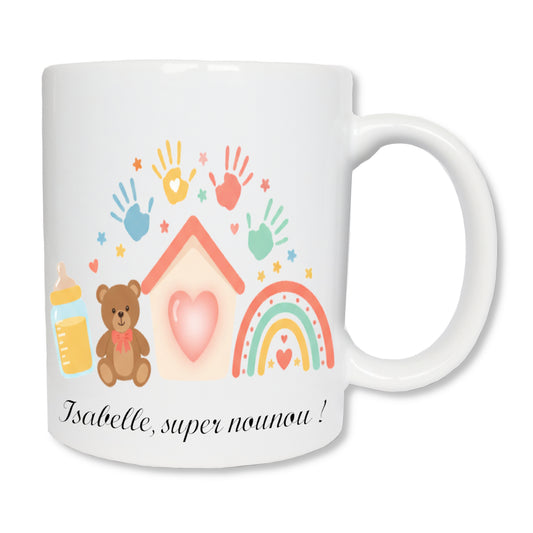 Mug personnalisé nounou avec prénoms des enfants - cadeau nounou
