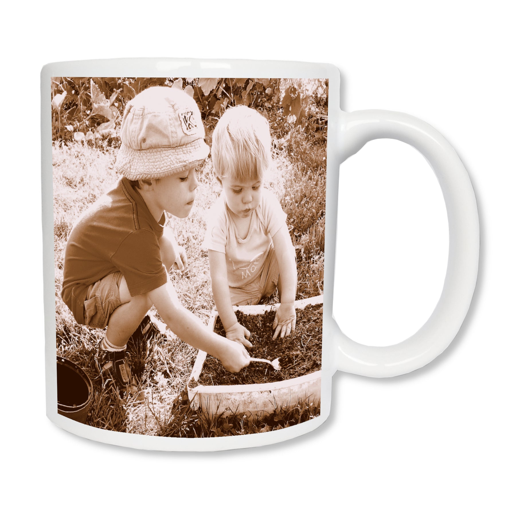 Mug personnalisé en céramique blanc de 325 ml avec une photographie 