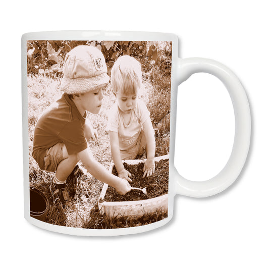 Mug personnalisé en céramique blanc de 325 ml avec une photographie 