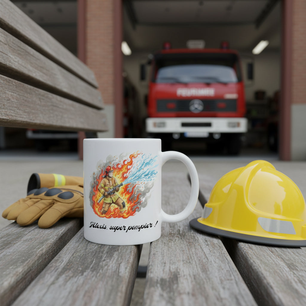 Mug personnalisé homme ou femme Pompier