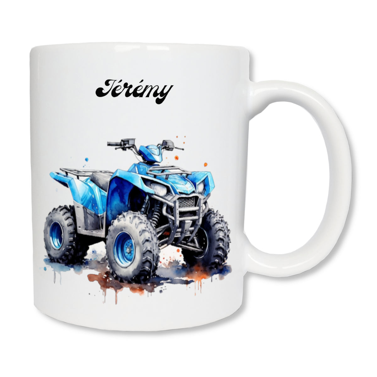 Mug personnalisé quad avec prénom - cadeau passionné quad 