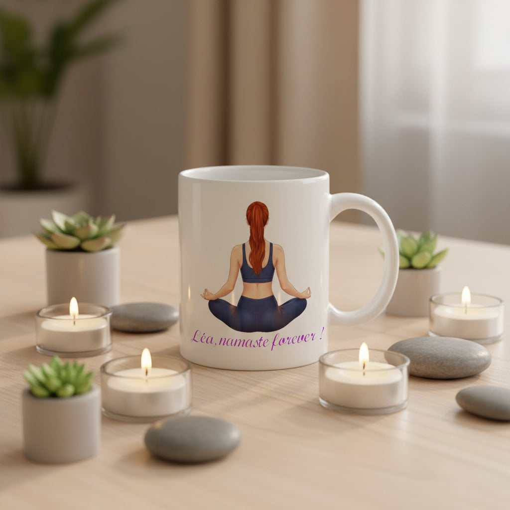 Mug yoga personnalisé - idée cadeau pratiquante yoga méditation