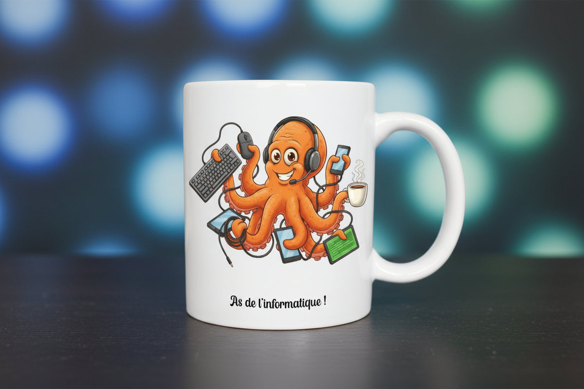 Mug informaticien personnalisé - idée cadeau métier informatique