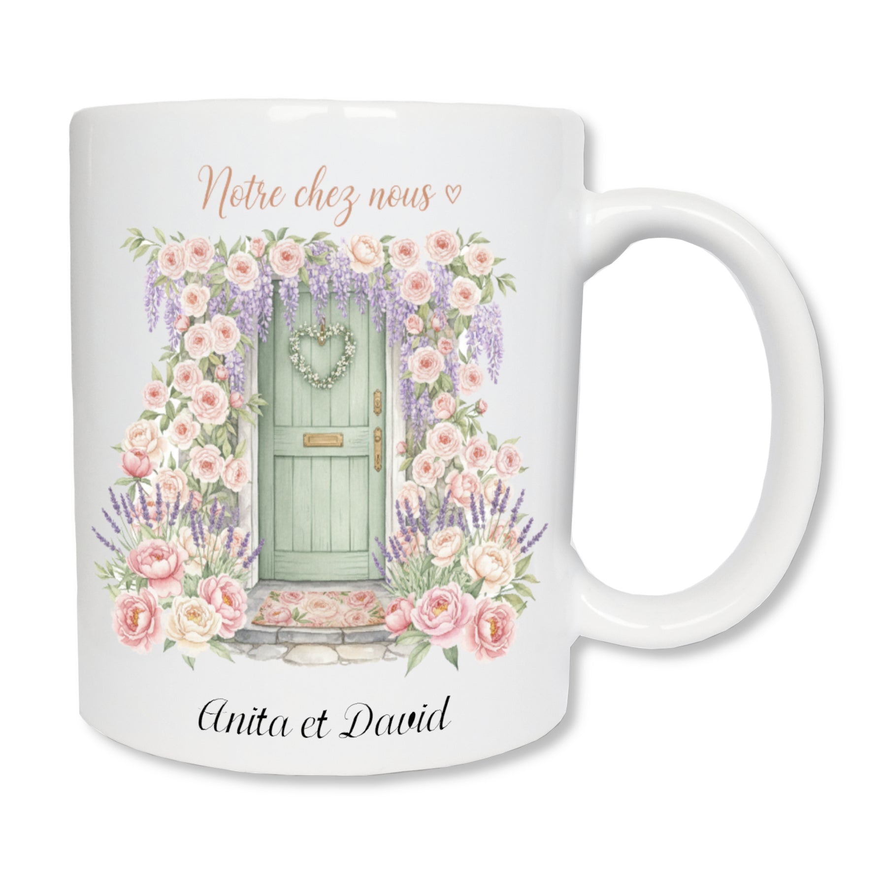 Mug personnalisé couple Notre chez nous avec prénoms - cadeau emménagement