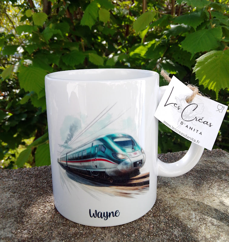 Mug céramique TGV personnalisé - idée cadeau anniversaire ou Noël
