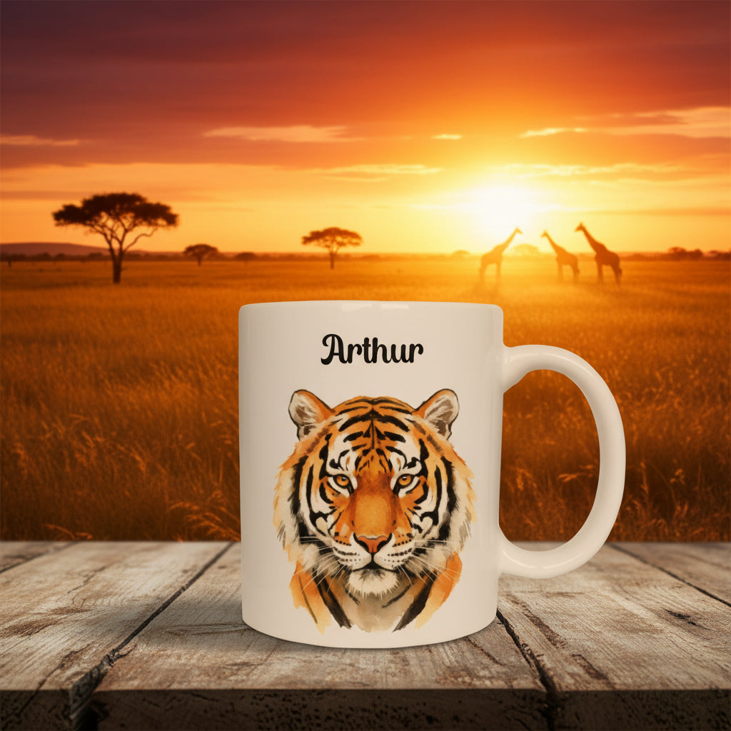 Mug personnalisé tête de tigre