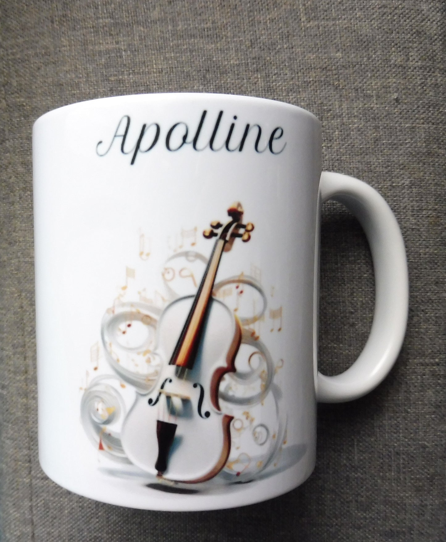 Mug violon personnalisé avec prénom - idée cadeau violoniste
