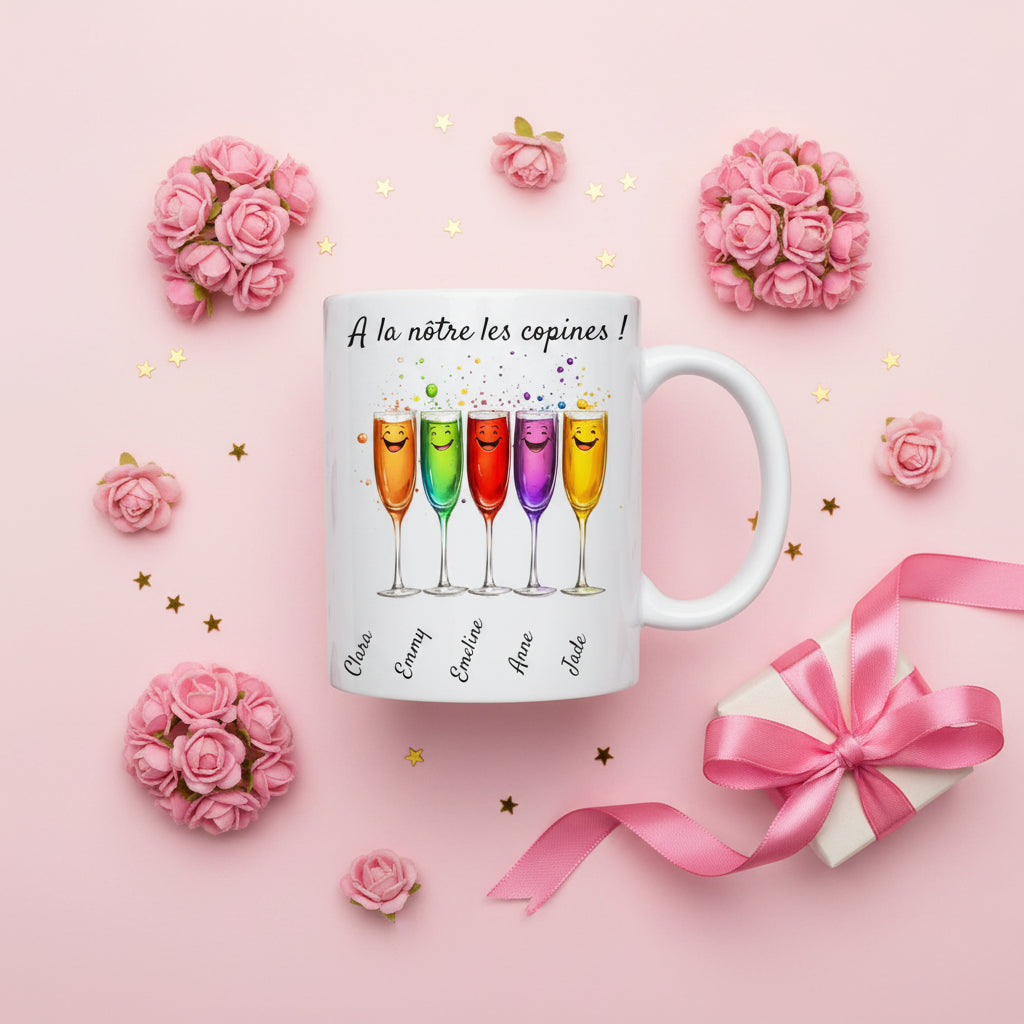 Mug personnalisé 5 amies