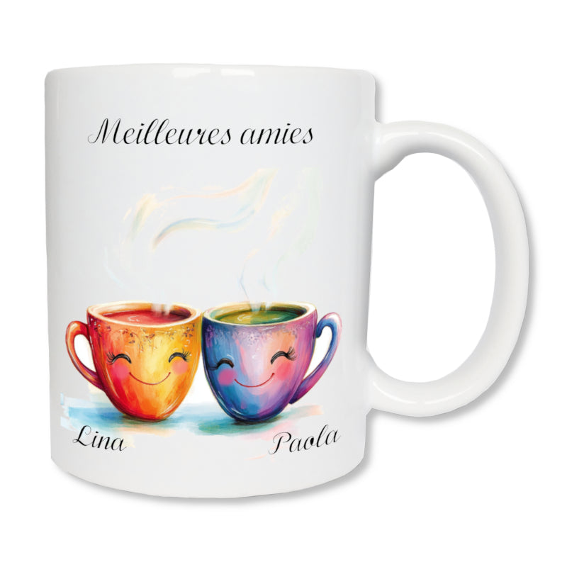 Personalisierte Tasse 2 beste Freunde