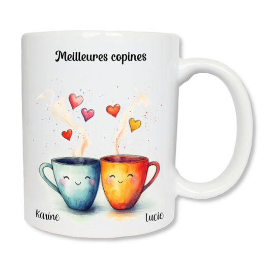 Personalisierte Tasse 2 beste Freunde