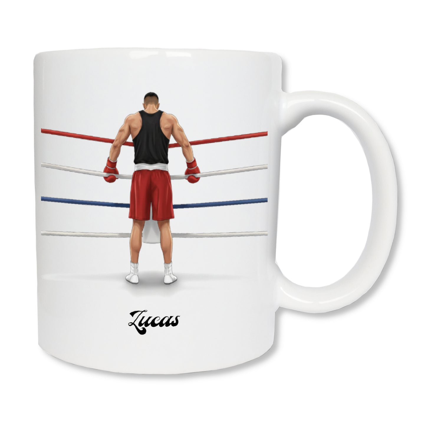 Mug personnalisé boxeur avec prénom – cadeau boxe anniversaire Noël fête des pères

