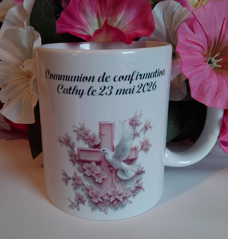 Mug personnalisé communion ou baptême