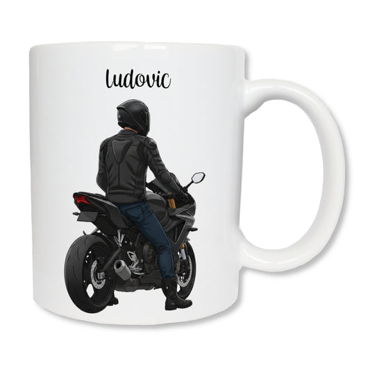 Personalized motorcycle mug