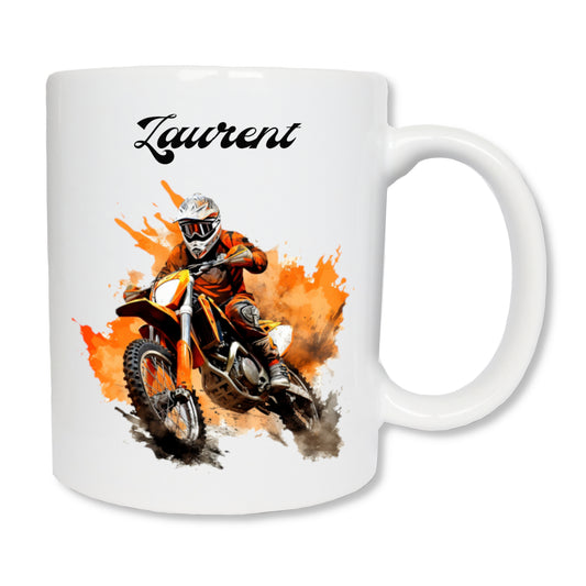 Personalized motocross mug