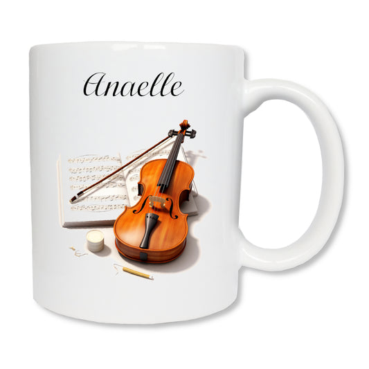 Personalized violin mug