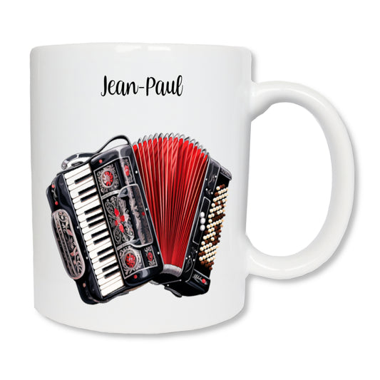 Personalized accordion mug