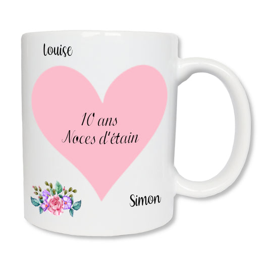 personalized wedding anniversary mug