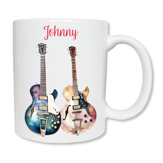 Personalized guitar mug