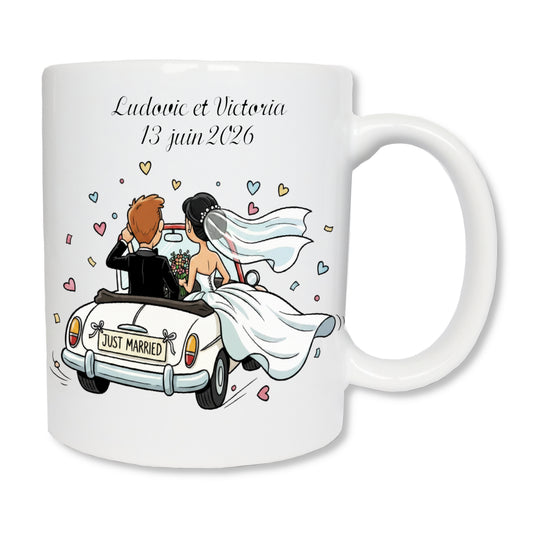 Mug personnalisé jeunes mariés