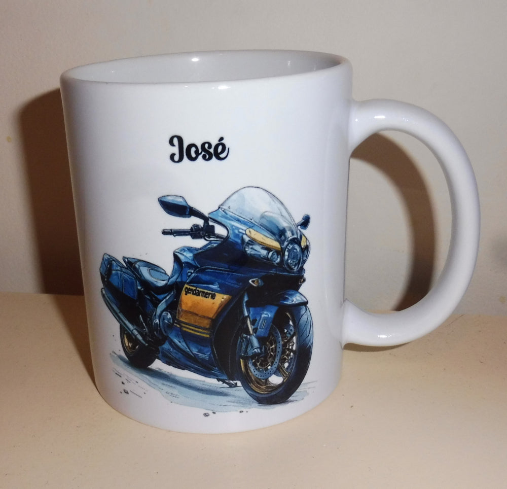 Mug personnalisé moto de gendarmerie