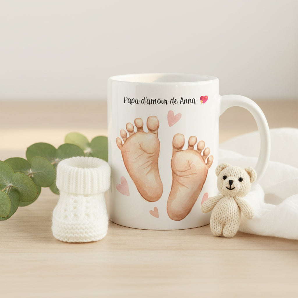 Mug bébé naissance personnalisé, idée cadeau naissance original
