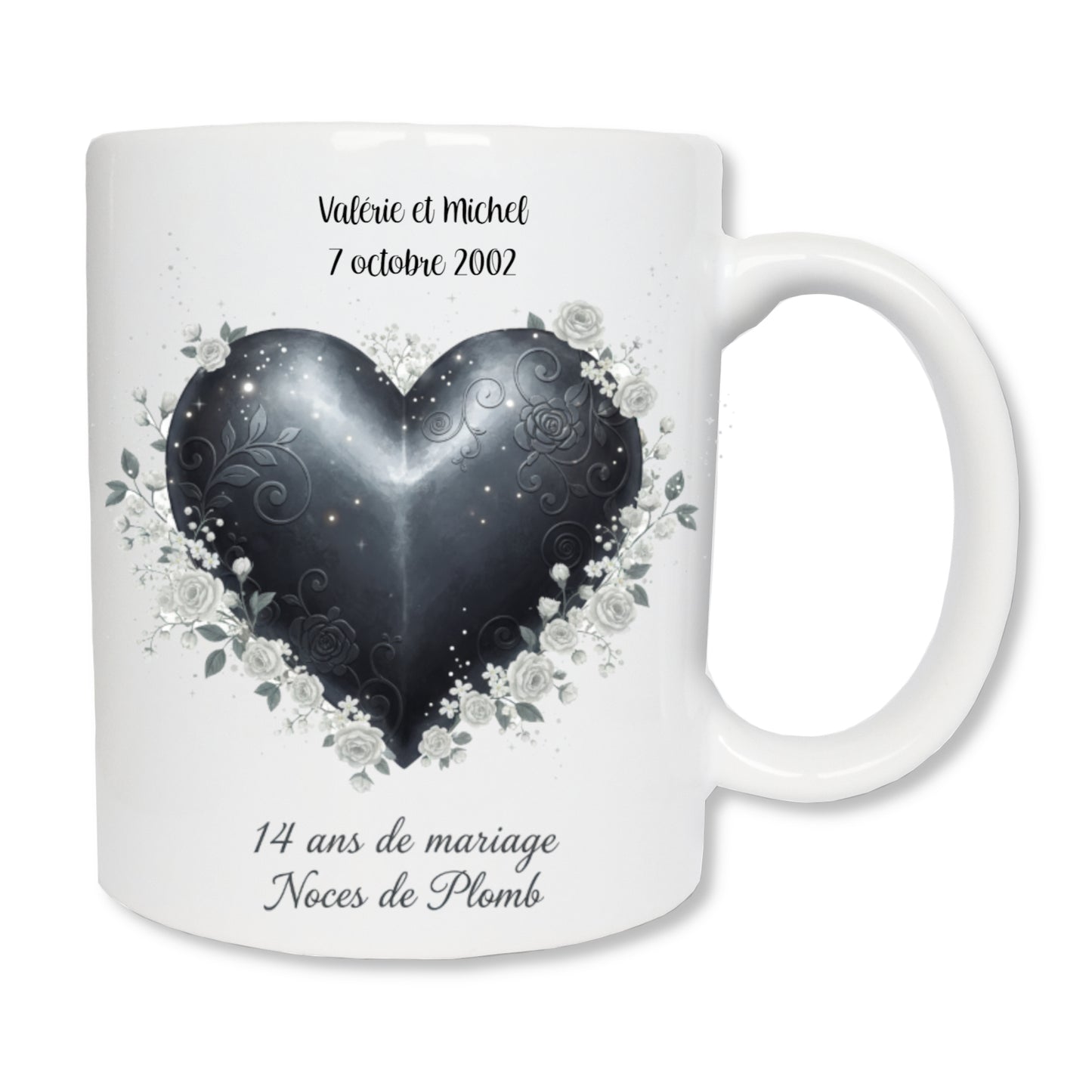 Mug personnalisé 14 ans de mariage - Noces de Plomb