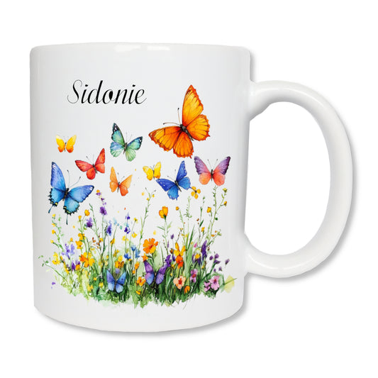 Personalized butterfly mug 
