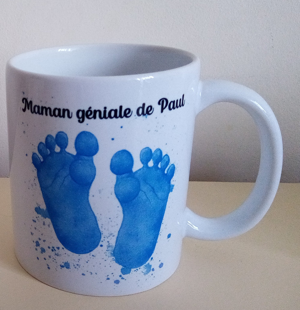 Mug personnalisé pieds bébé