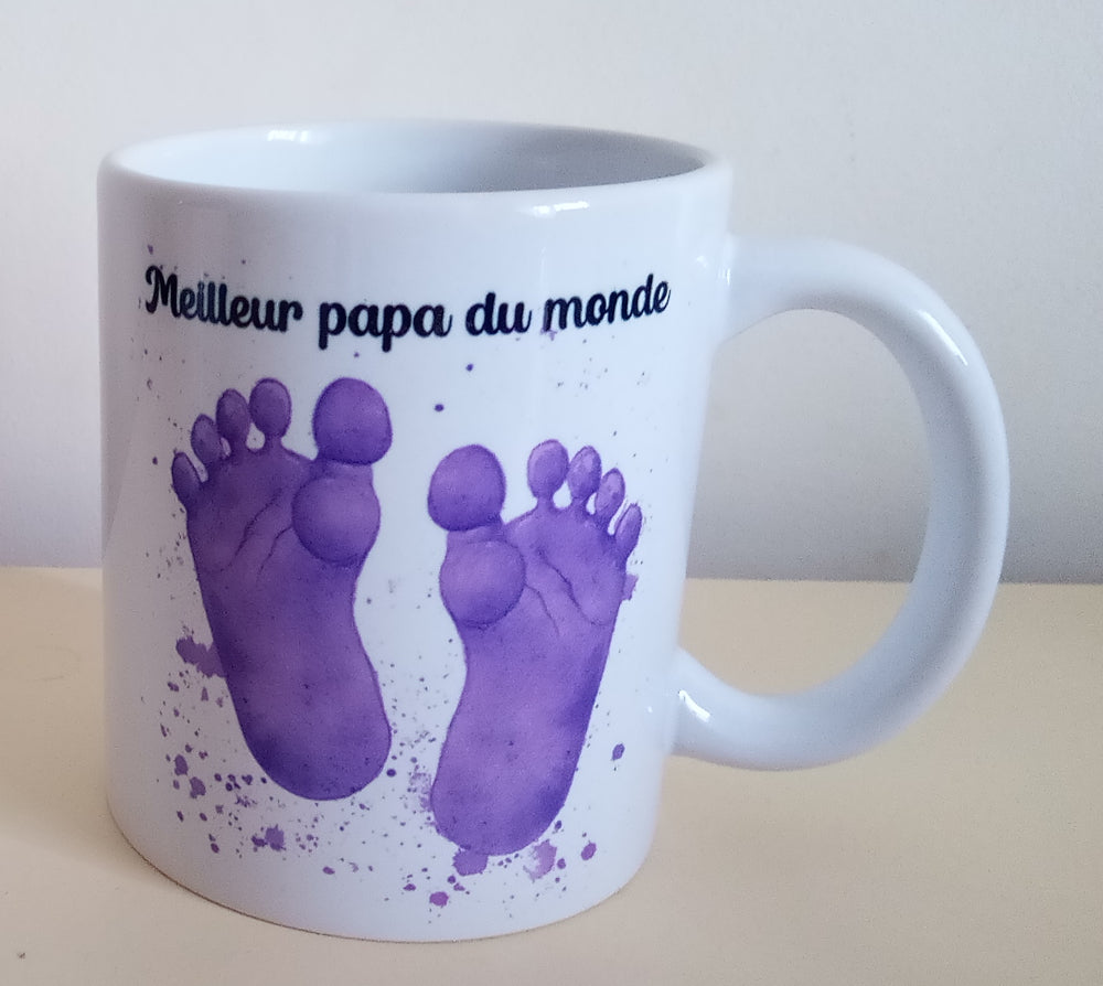 Mug personnalisé pieds bébé