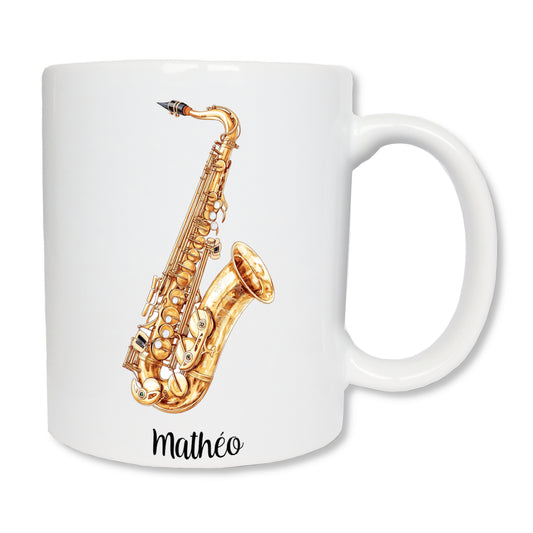 Mug personnalisé saxophone