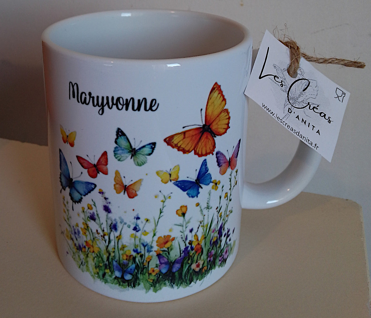 Personalized butterfly mug 