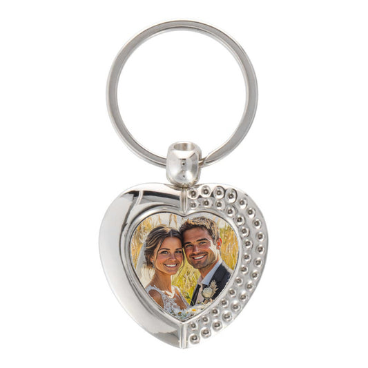 Porte clé coeur avec photo