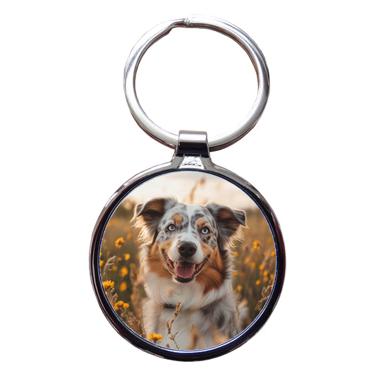 Porte-clé personnalisé rond avec photo
