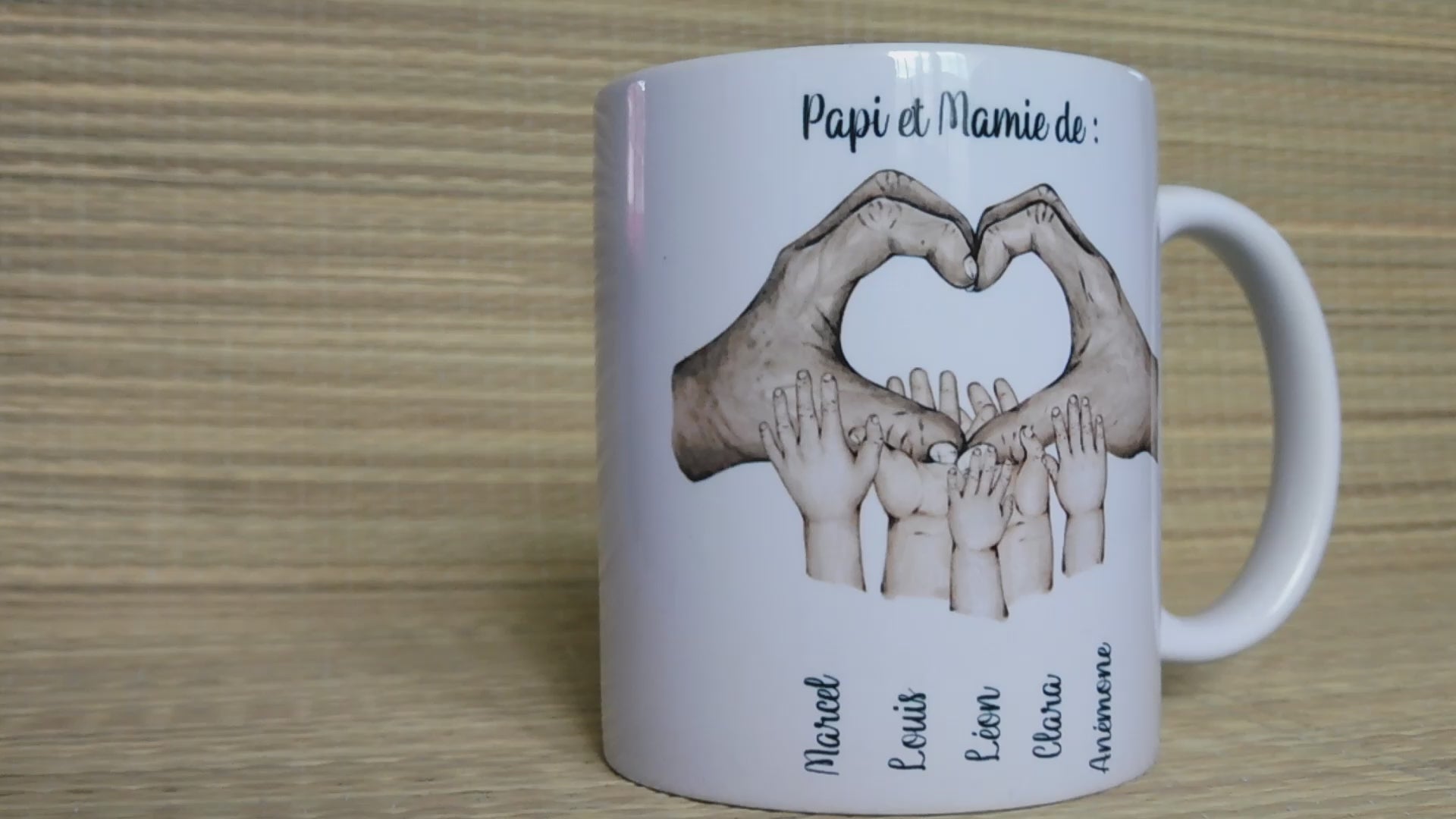 Mug personnalisé papi, mamie - Cadeau fête des grands-mères – LES