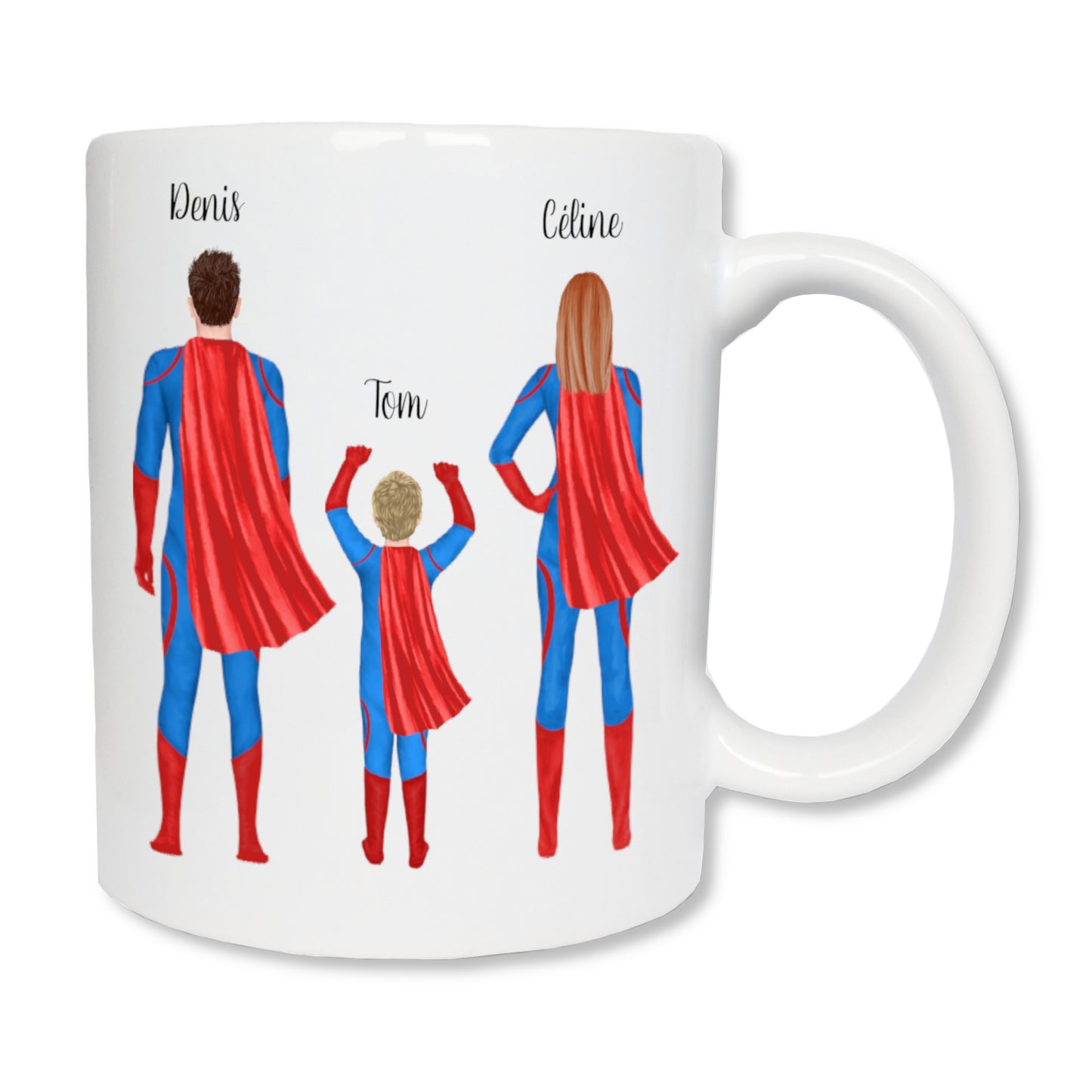 Mug personnalisé Famille Super-héros