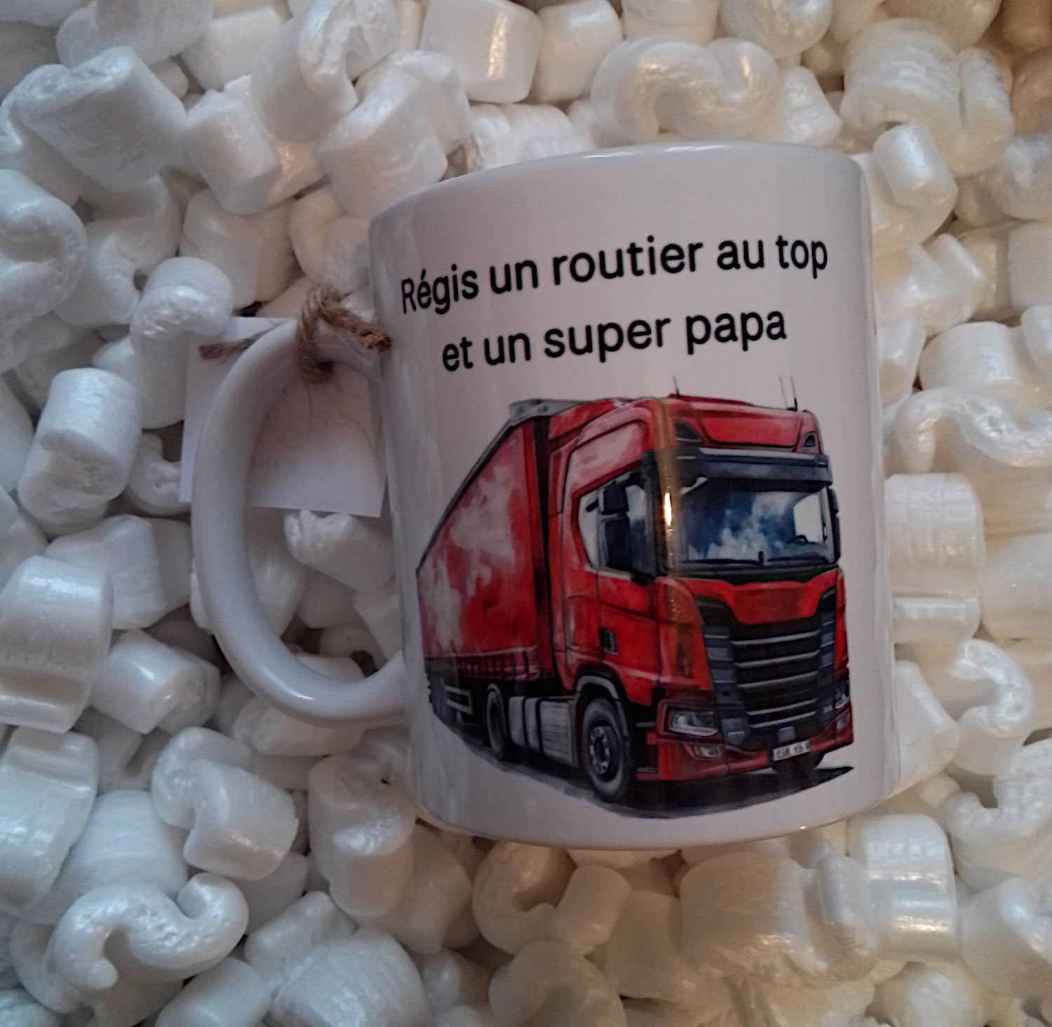 Image 3 : Mug cadeau chauffeur routier personnalisé avec prénom et message

