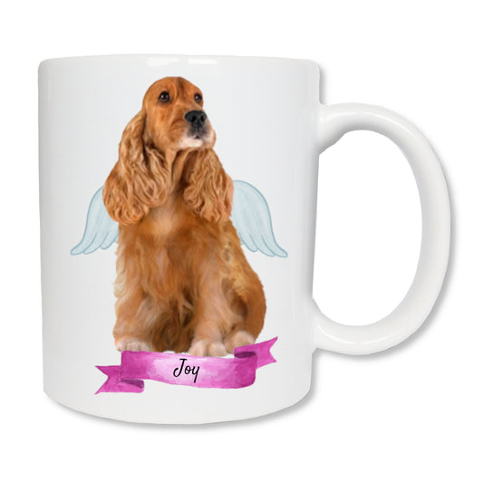 Caneca personalizada para cachorro Cocker e seu primeiro nome