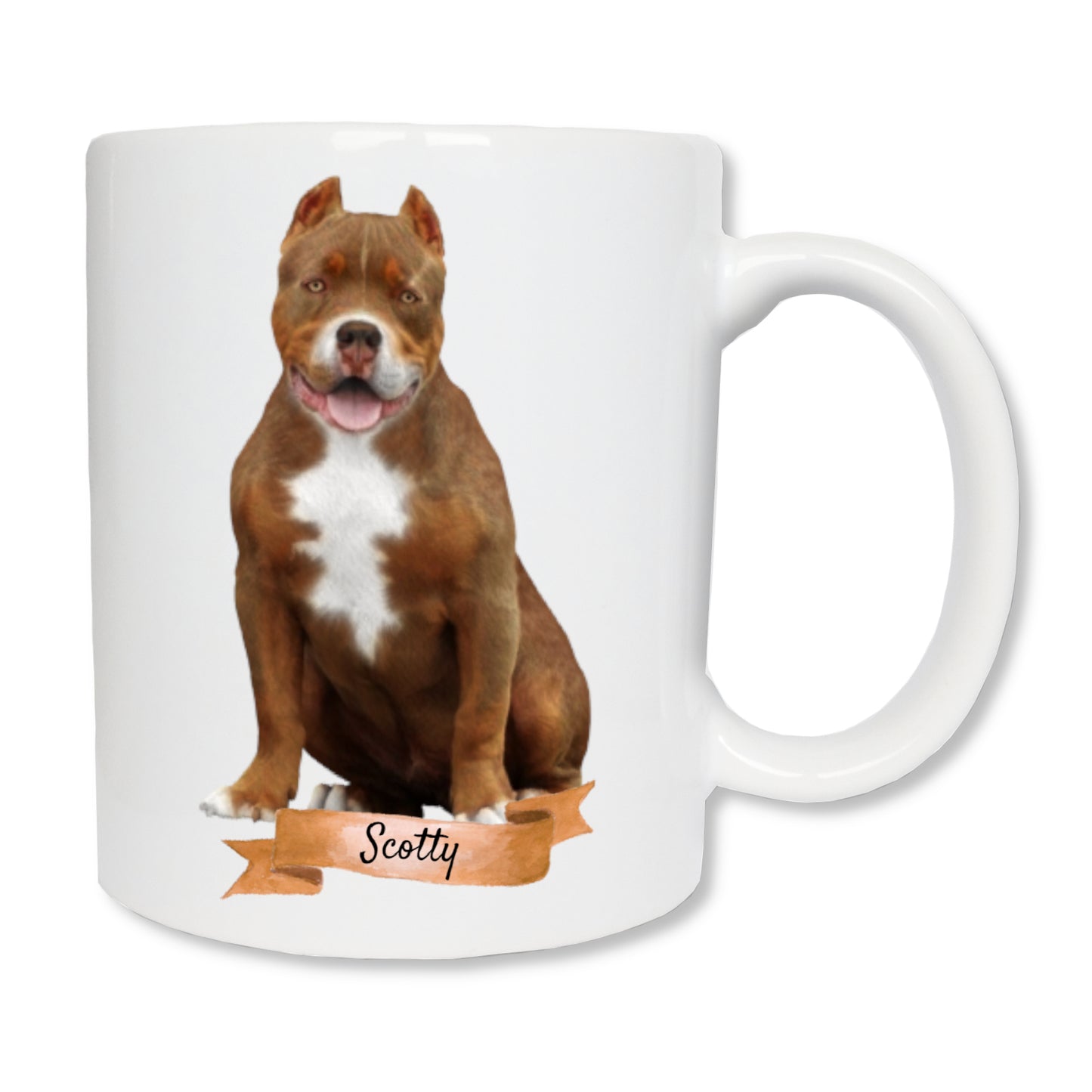 Mug personnalisé chien Pitbull et son prénom