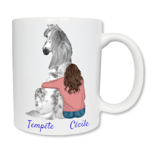 Personalized mug Horse and his rider
